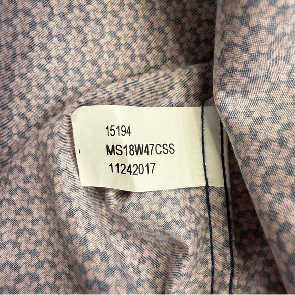 Peter Millar Microprint Cotton Short Sleeve Button Down Shirt Medium - Picture 9 of 9
